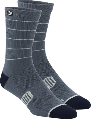 100% Advocate Socks - Slate/Navy - Large/XL 24017-458-18