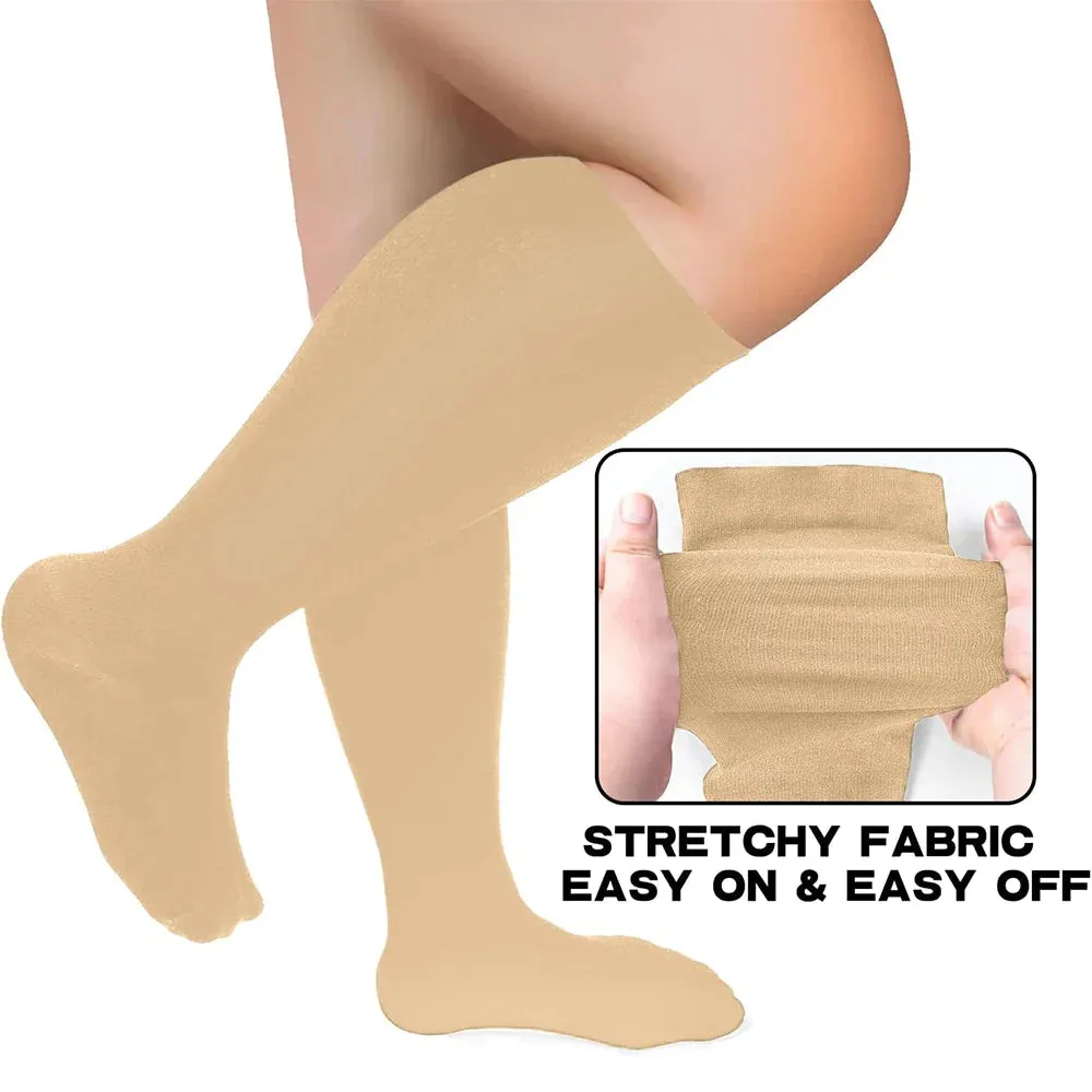 1pair Plus Size Sports Running Compression Socks for Men Women