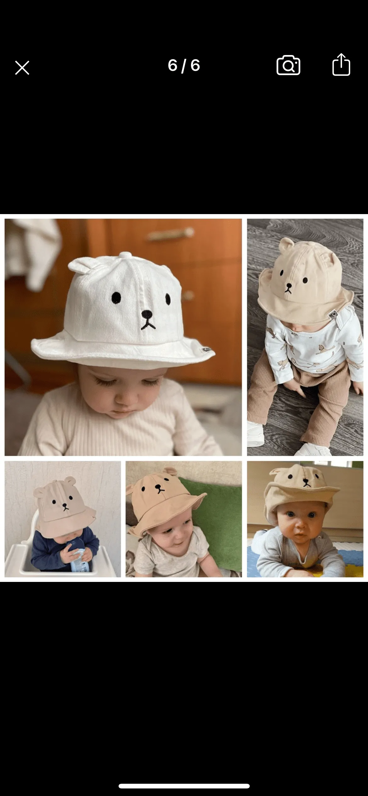 Baby Bear Bucket Hat - Coffee