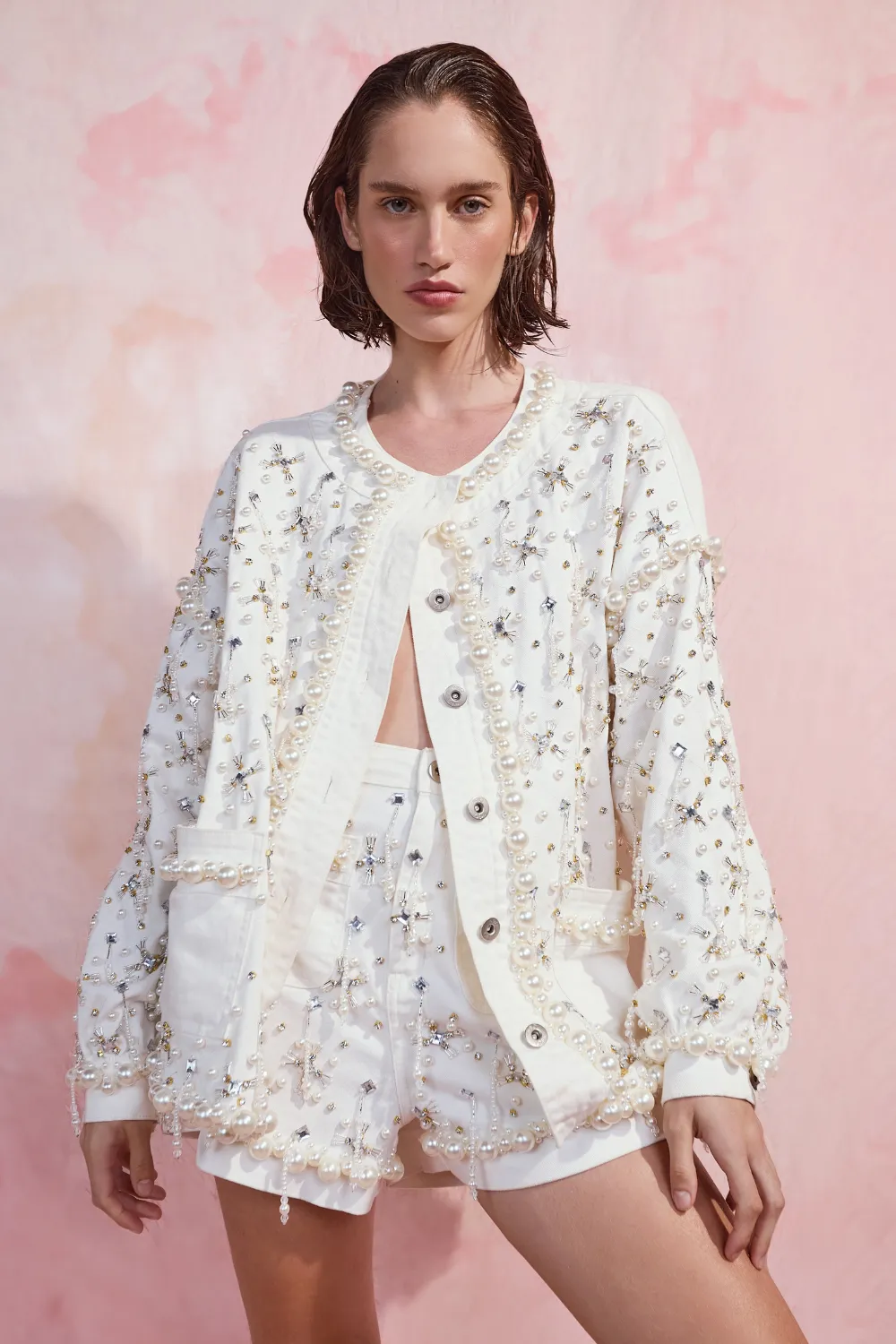 Beaded Denim Jacket