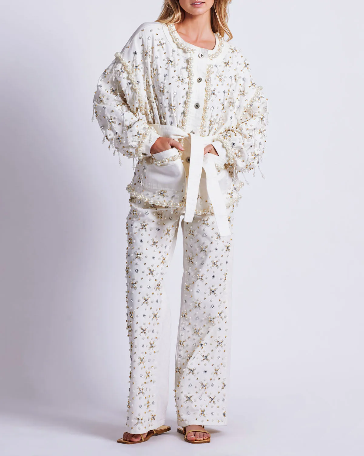 Beaded Denim Jacket