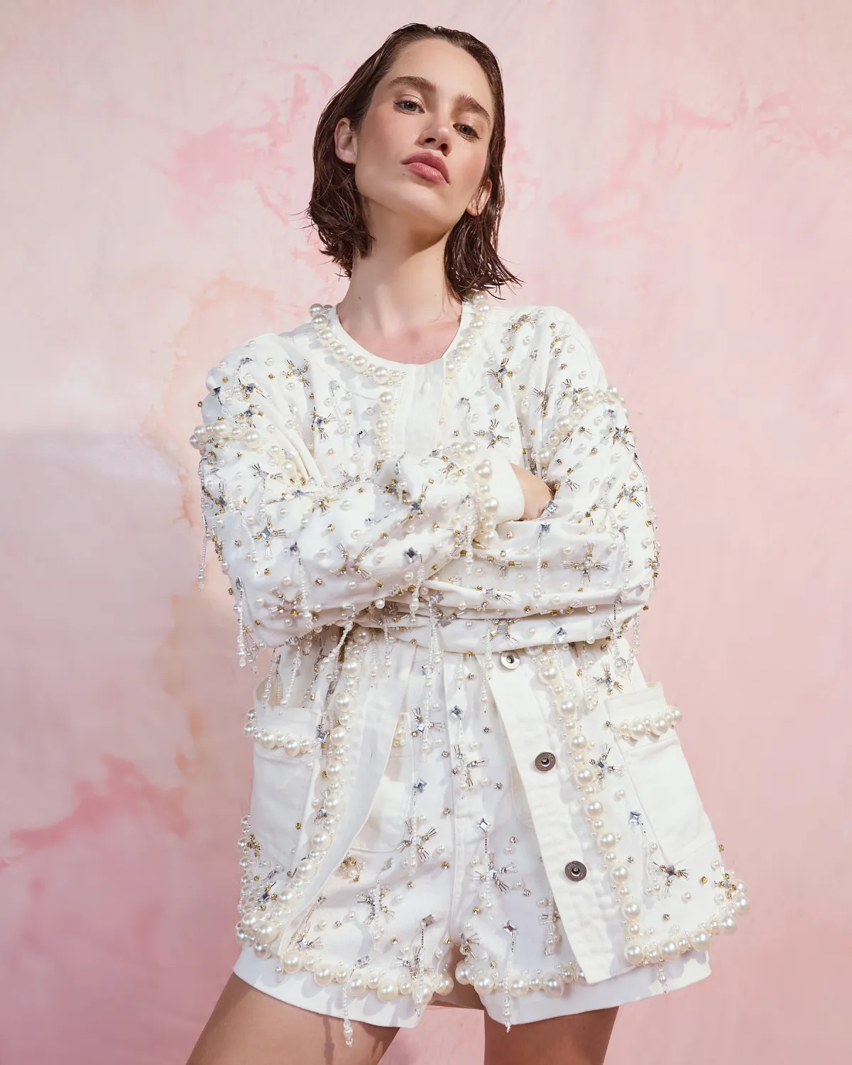 Beaded Denim Jacket