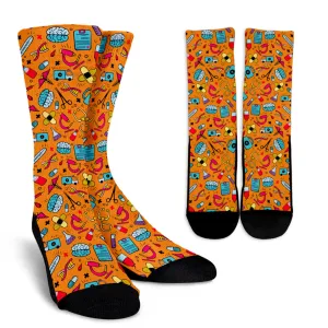 Doctor / Nursing Orange Crew Socks