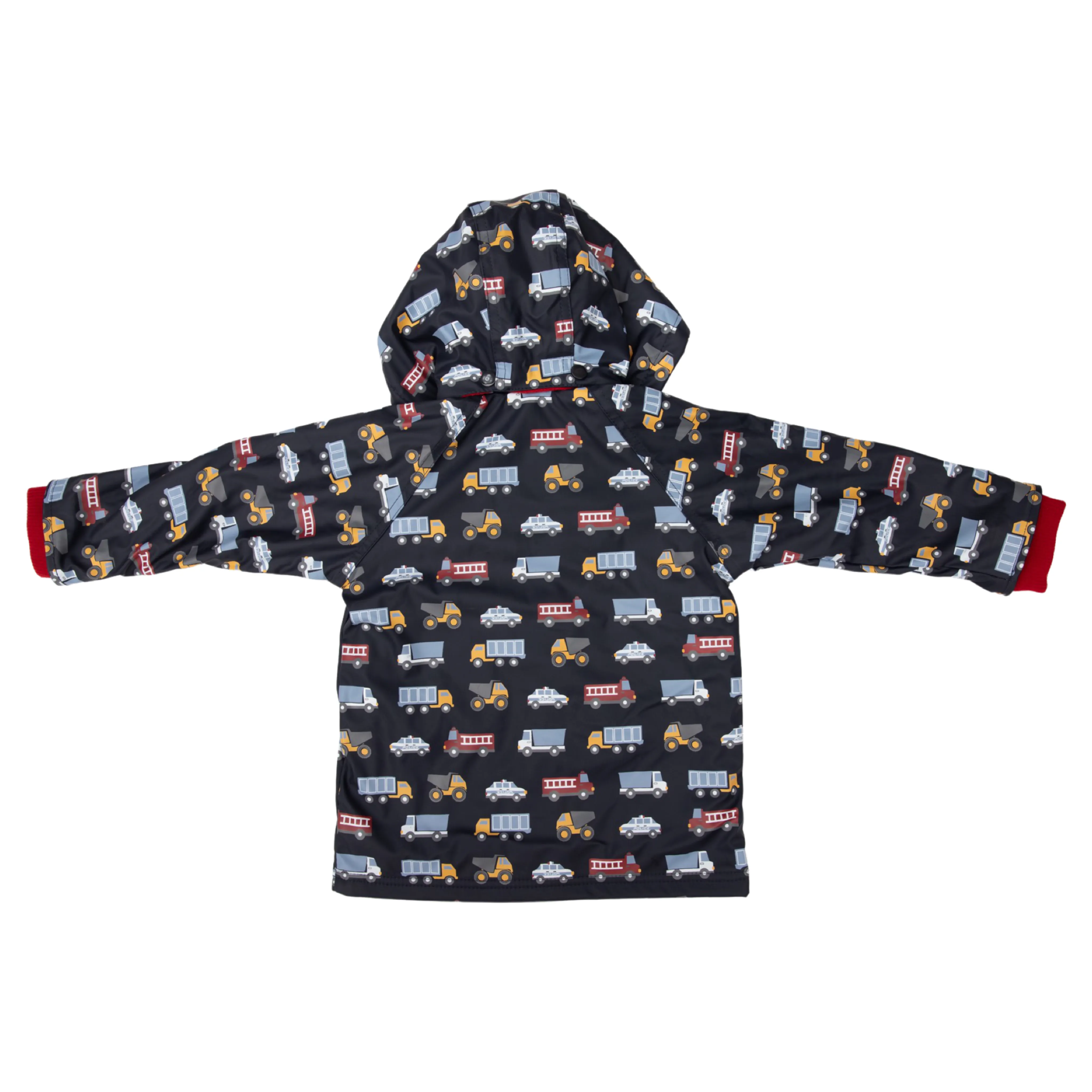 Korango Cars and Trucks Raincoat - Navy
