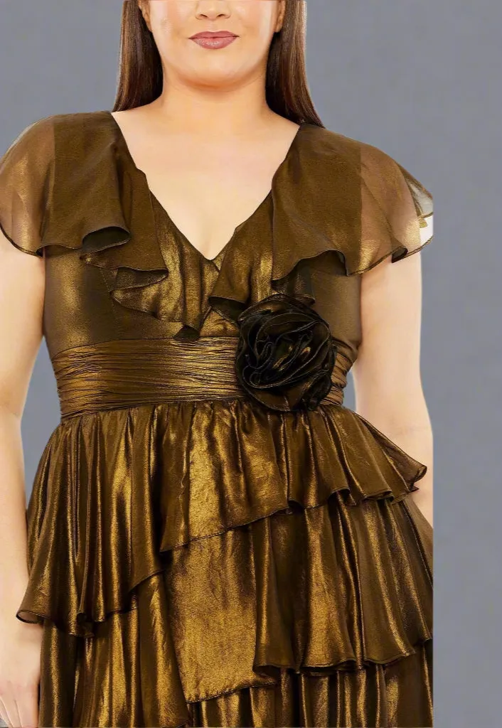 MacDuggal bronze dress, size 18W