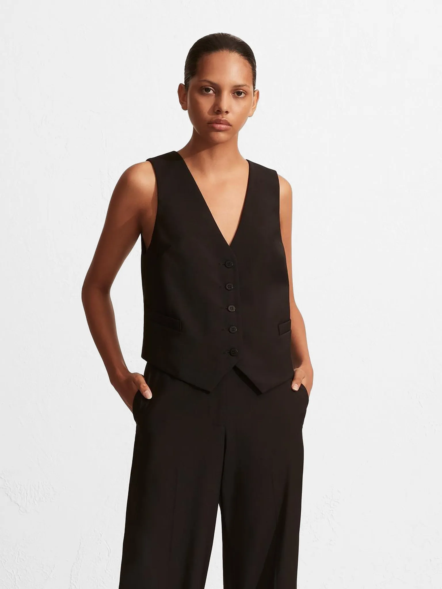 Matteau Tailored Waistcoat Black