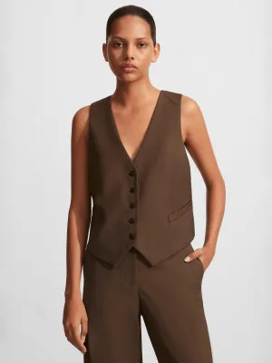 MATTEAU Tailored Waistcoat Coffee