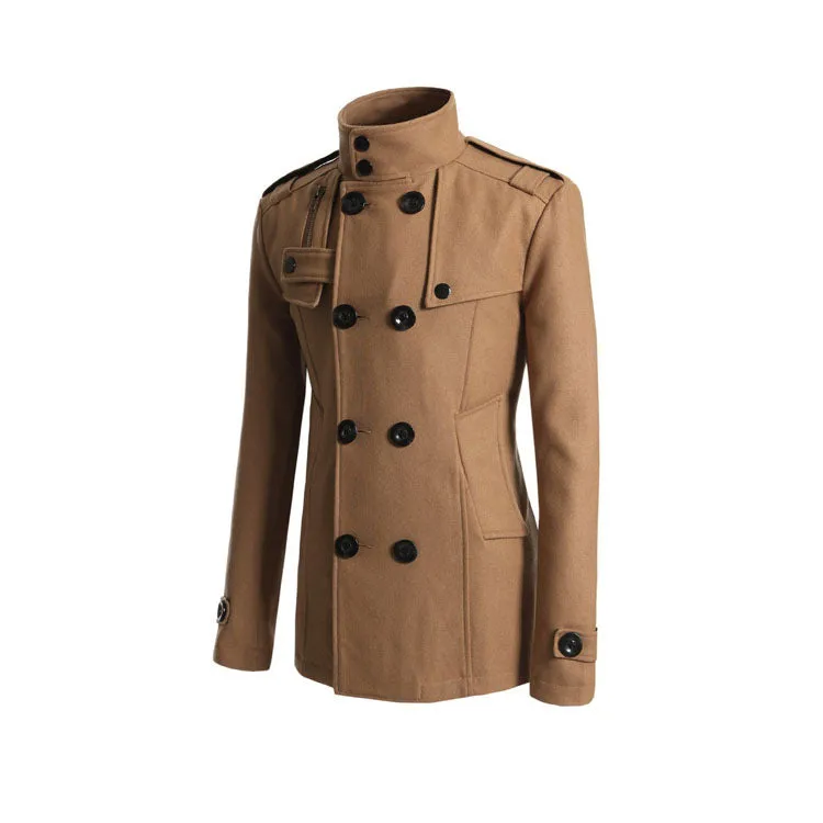 Men's Mid Long Woolen Coat
