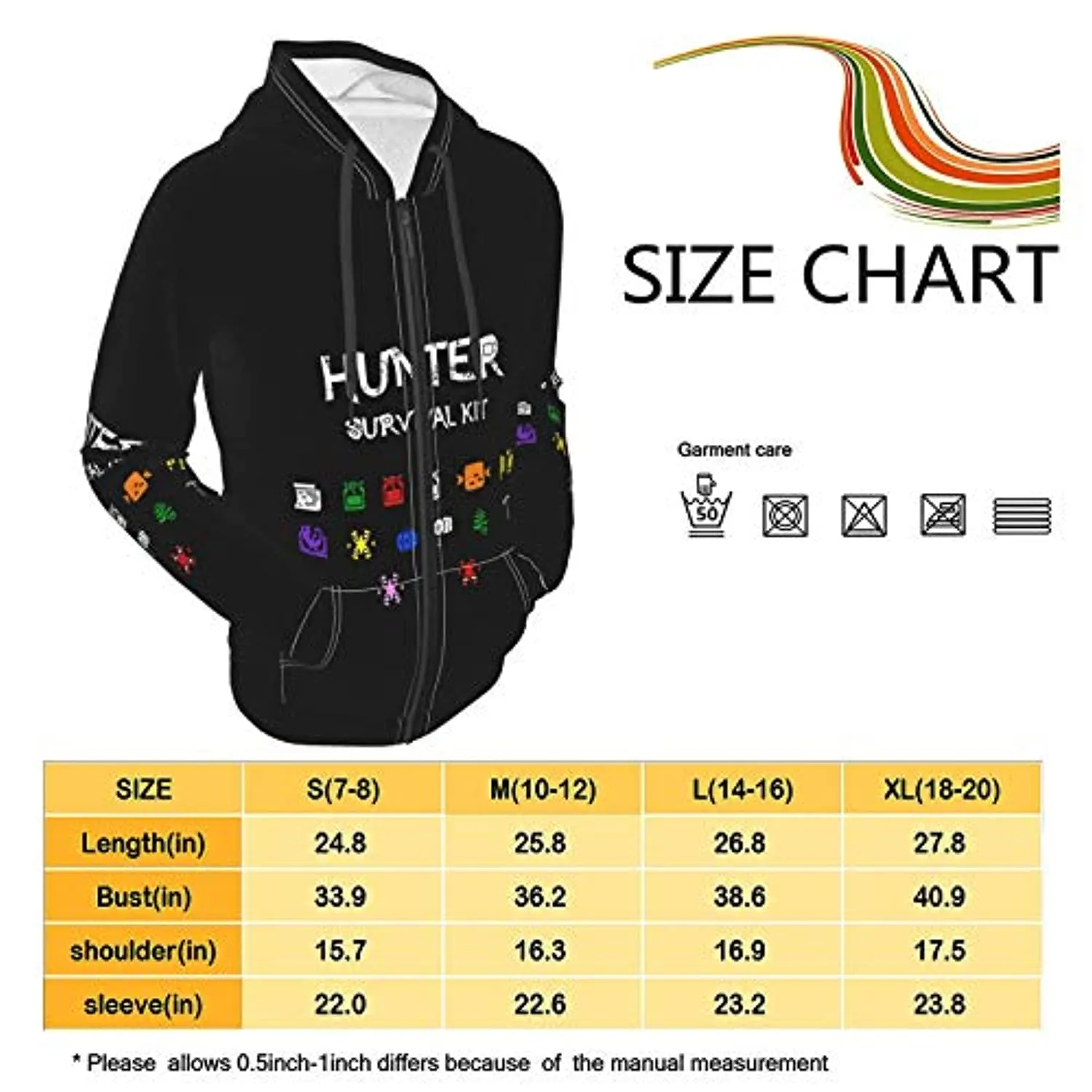 Monster Hunter Jacket - Teen Full Zipper Hooded Jacket