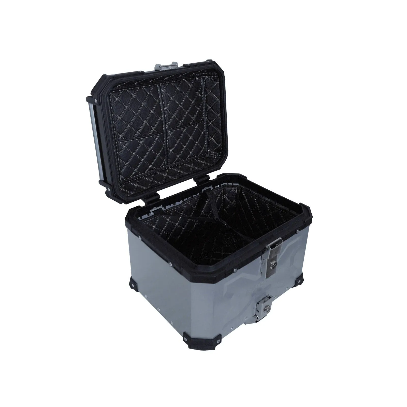 Motocrux Top Box 45L with backrest Silver