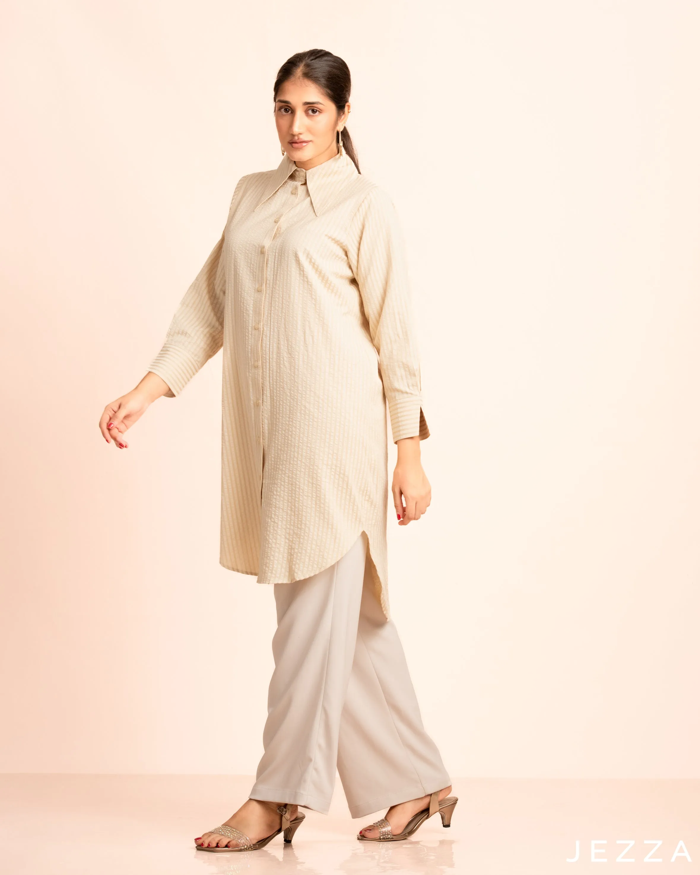 Poly Cotton Knee Length Top 57351