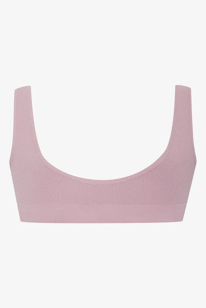 Rib Seamfree Bra Pink