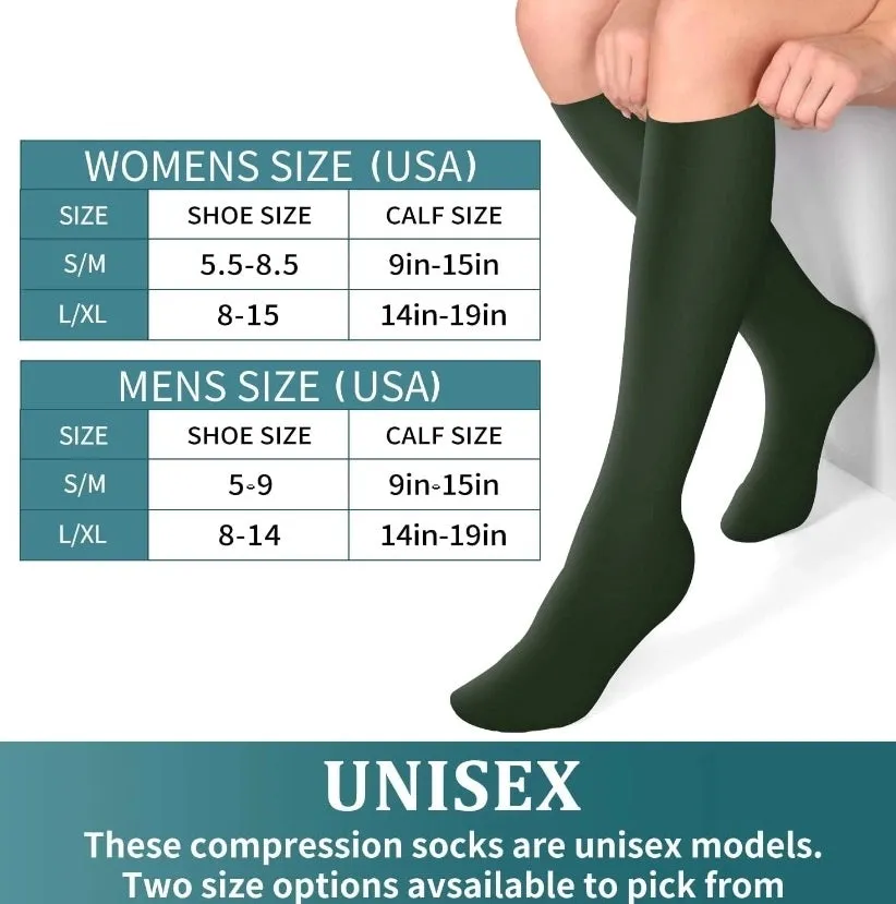 ROYALUCK 6 Pairs Sports Compression Socks Leg Support & Recovery Compression Socks