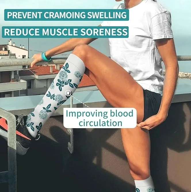 ROYALUCK 6 Pairs Unisex Compression Socks  Medical Support for Athletes, Nurses, Travelers