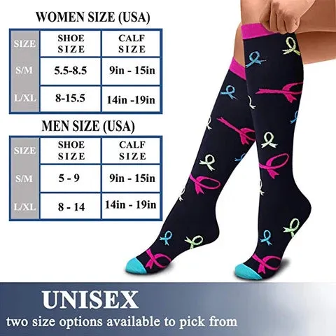 ROYALUCK 6 Pairs Women Cartoon Pig Pattern Long Socks