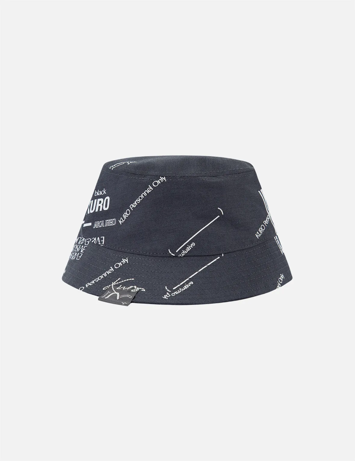 Slogan Embroidered and Logo Print Bucket Hat