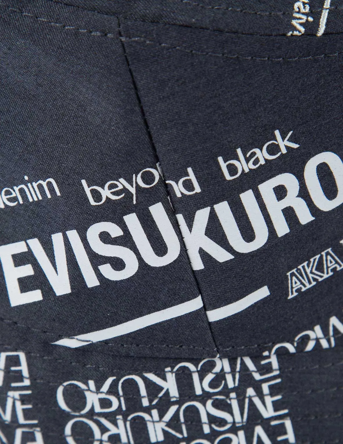 Slogan Embroidered and Logo Print Bucket Hat