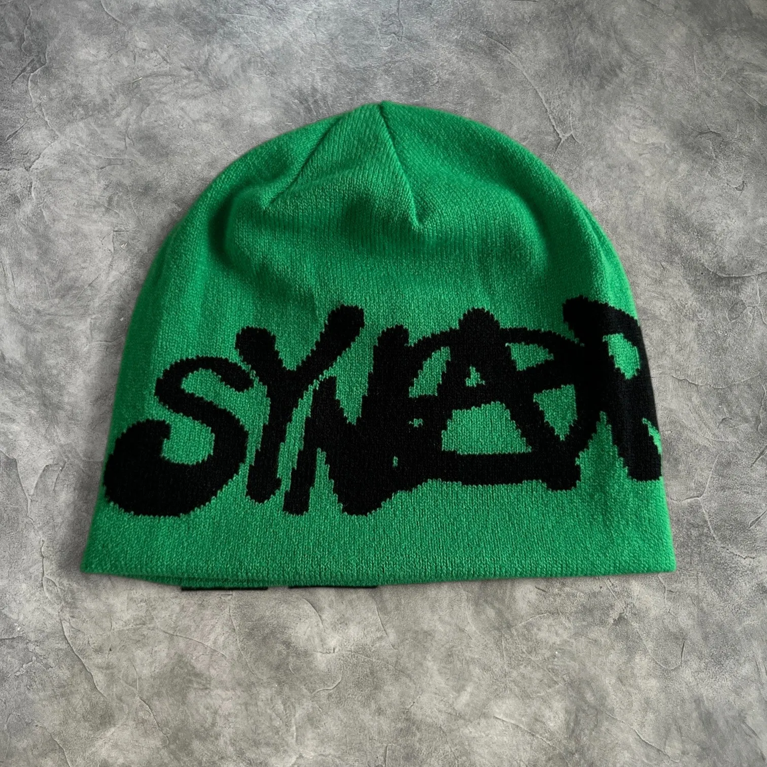 Syna Woolen Cold Hat Black/Green