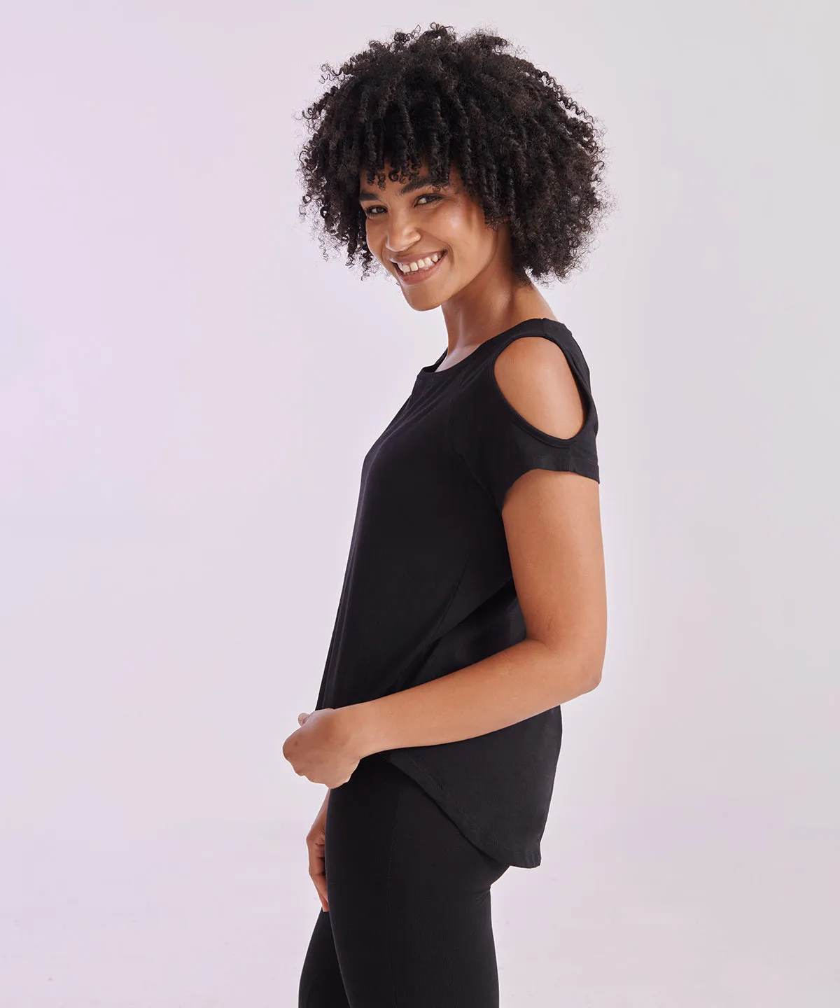 T-shirt with drop detail | White